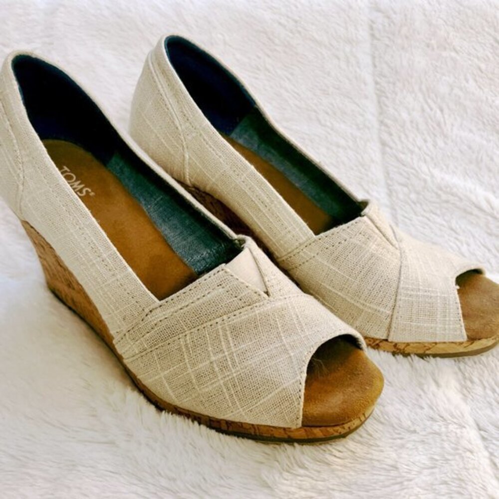 TOMS Women's Classic Espadrille Wedge Sandal Size 7.5